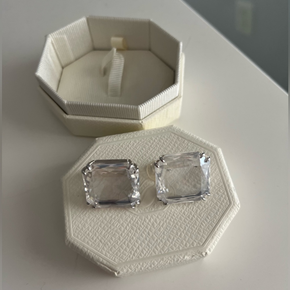 Swarovski Mesmera crystal clip-on earrings